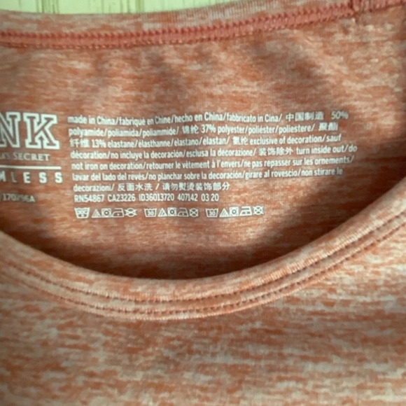 Victoria’s Secret Pink Seamless Top Dusty Pink or Coral Size Medium - Picture 6 of 8